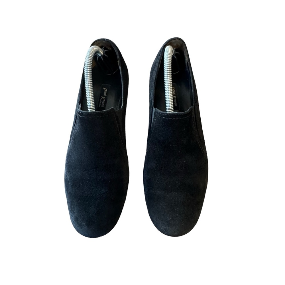 Women’s Paul Green Size 4 (US Size 6.5) Black Suede Hidden Wedge Slip On Shoes - Picture 2 of 11
